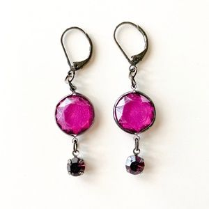 Plum Drop Earrings